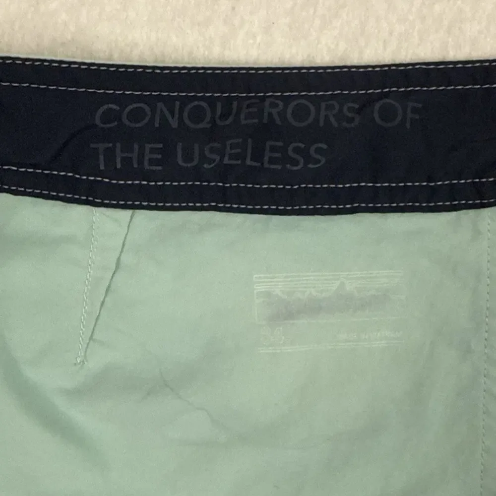 Patagonia Wavefarer Boardshorts Mens 34 Skiff Blue Nylon Surf Swim Shorts